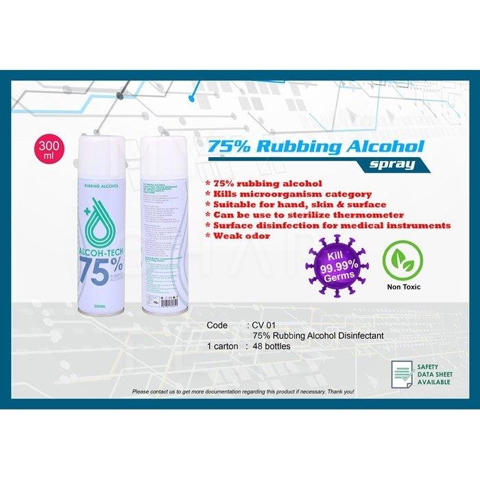 CV 01 75% Rubbing Alcohol Spray – 300ml