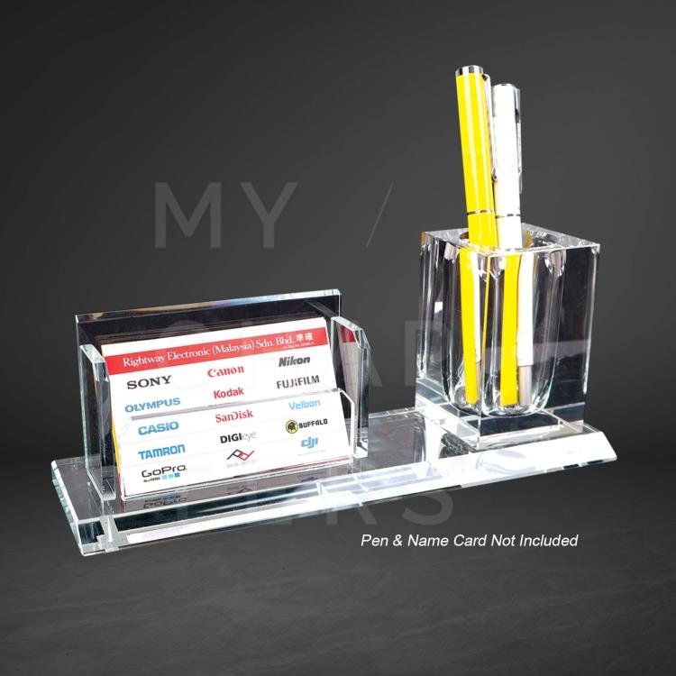 CY 529 Crystal Pen Holder & Name Card Holder